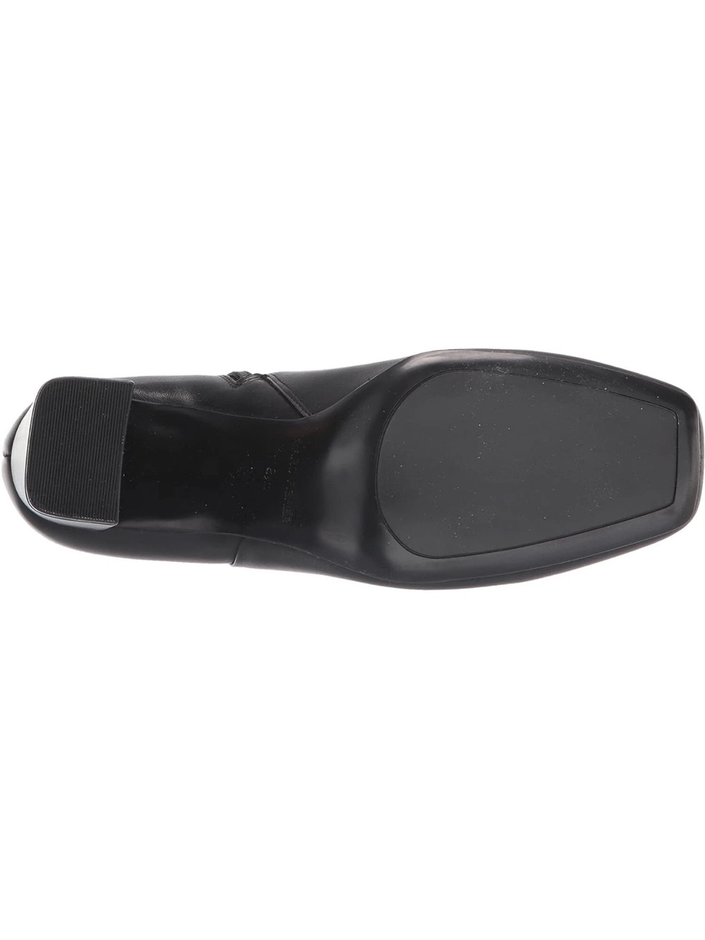 Marc Fisher Black Leather Nebula Ankle Bootie Square-Toe Block Heel NWT Size 10 - Picture 5 of 10